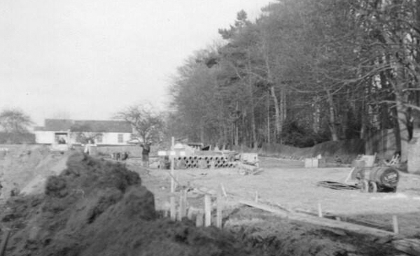 Excavations for the new car park